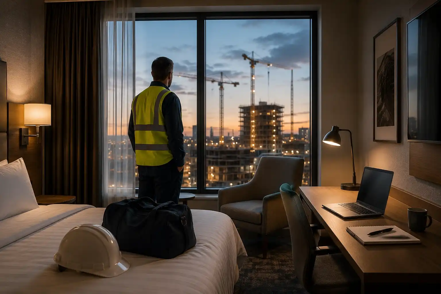 When do hotels make sense for construction crews