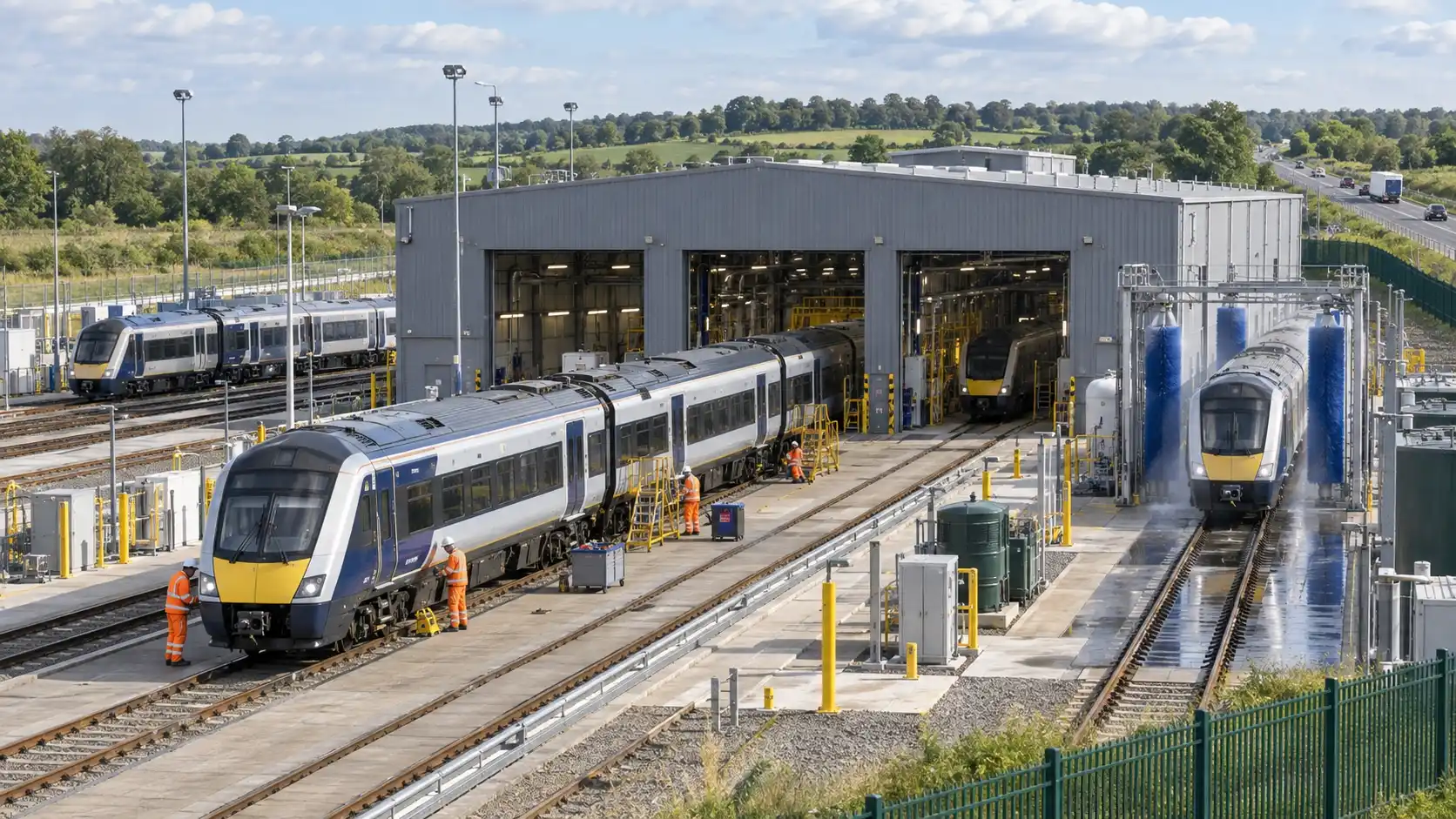 What is the East West Rail depot at Bletchley?